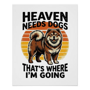 Póster Camisa de Cachorro Chow Chow Heaven Tributo Vintag