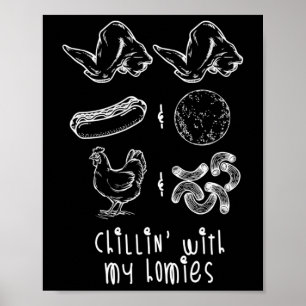 Poster Camisa de cachorro-quente de asa de frango e bolon