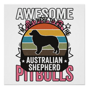 Póster Camisa de Cachorro Vintage Amante de Australian Sh