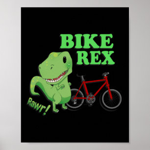Poster Camisa de Ciclismo de Montanha Dinossauro T-rex Fo