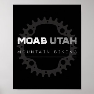 Poster Camisa de Ciclismo de Montanha Moab Utah - Vintage