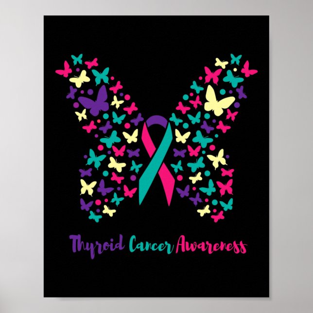 Poster Camisa de consciência do cancer (Frente)