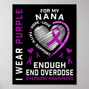 Poster Camisa de conscientização para o fim das overdoses