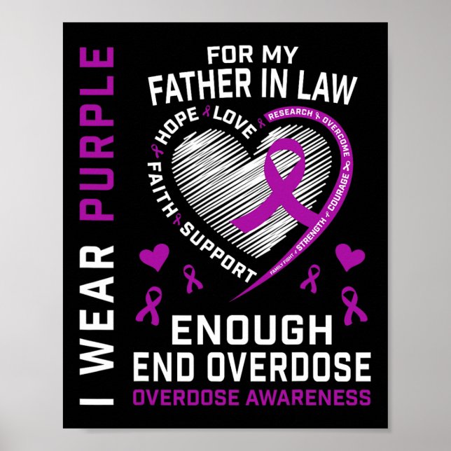 Poster Camisa de conscientização sobre o fim do overdose  (Frente)