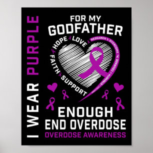 Poster Camisa de Conscientização sobre o Fim do Overdose