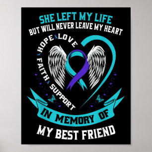 Poster Camisa de Conscientização sobre Suicídio Prevenção