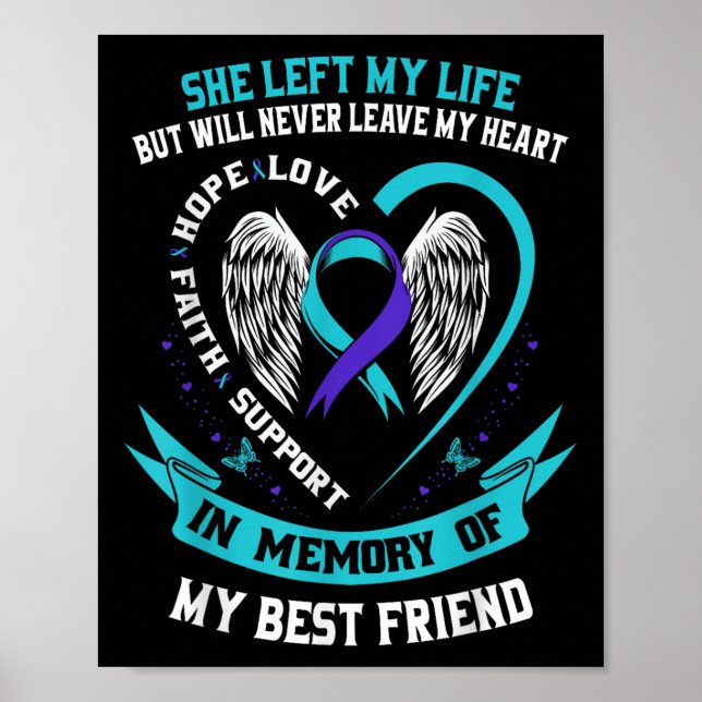 Poster Camisa de Conscientização sobre Suicídio Prevenção (Frente)