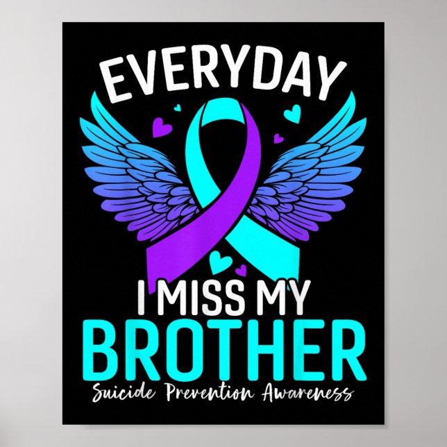 Poster Camisa de Conscientização sobre Suicídio Prevenção (Frente)