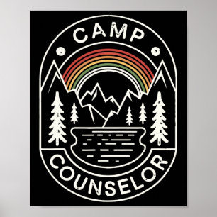 Poster Camisa de Conselheiro de Acampamento Acampante Ver