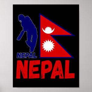 Poster Camisa de críquete do Nepal 1