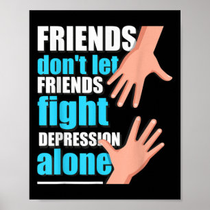 Poster Camisa de Depressão Mulheres Prevenção ao Suicídio