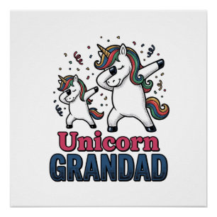 Póster Camisa de desenho de gravação vintage do avô Unicó