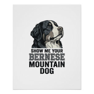 Póster Camisa de desenho de gravação vintage do cão de mo
