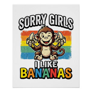 Póster Camisa de Design de Gravura Vintage de Banana de M