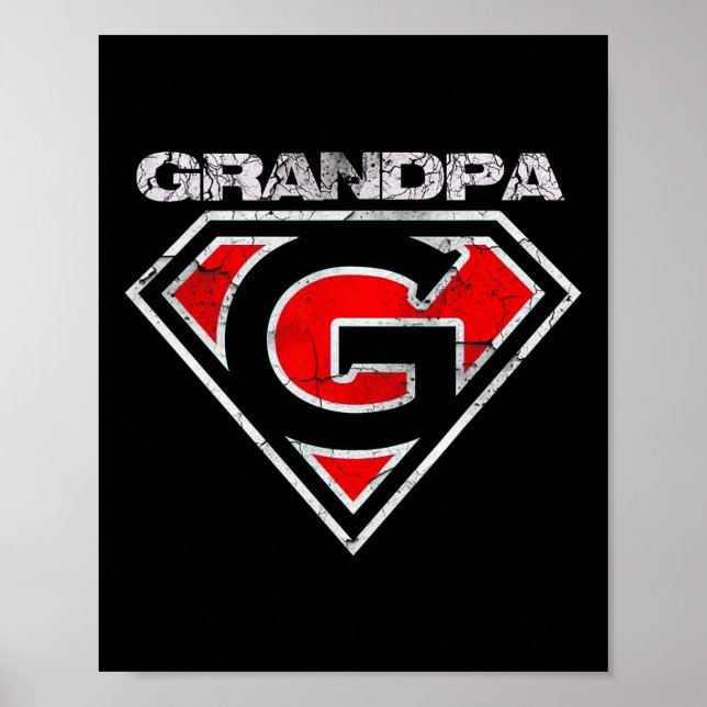 Poster Camisa de Dia de os pais de presente super-herói e (Frente)