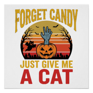Póster Camisa de Doces Engraçados para Amante de Gatos no