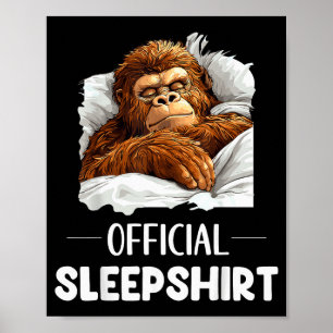 Poster Camisa de dormir para amantes de Bigfoot Sasquatch