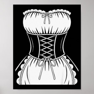 Poster Camisa de Empregada Francesa Adultos Homens Mulher