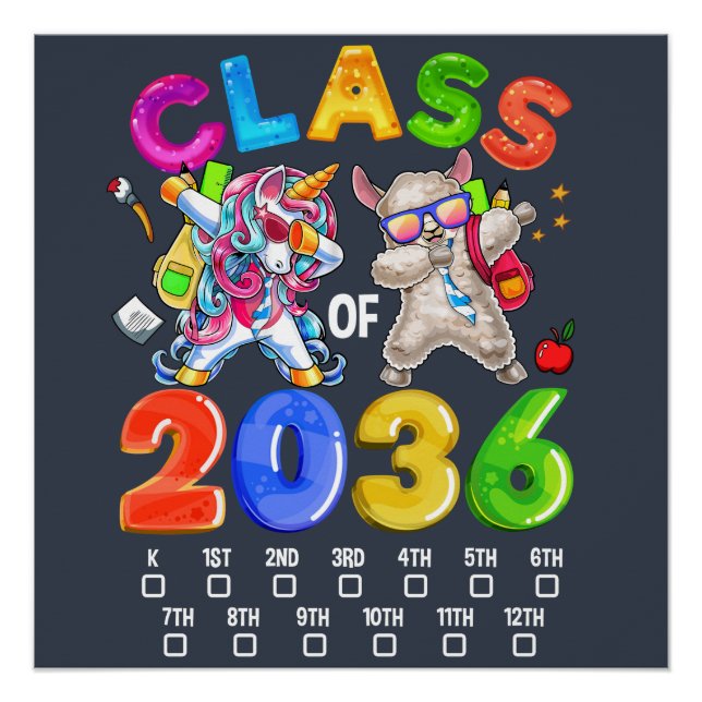 Póster Camisa de escola | Presente Para Mais velho | Grad (Frente)