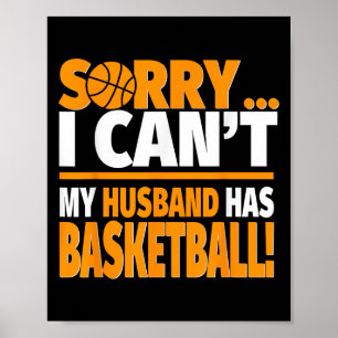 Poster Camisa de Esposa do Treinador de Basquete ou Jogad