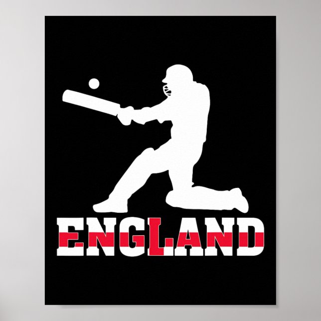 Poster Camisa de Fã de Críquete da Inglaterra 2025 Críque (Frente)