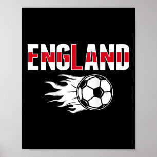 Poster Camisa de Fã de Futebol da Inglaterra - Bandeira I