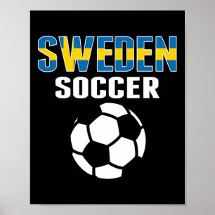 Poster Camisa de Fã de Futebol Orgulhoso da Suécia - Apoi
