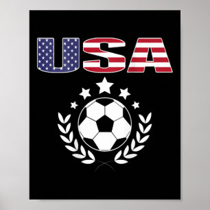 Poster Camisa de Fãs de Futebol Orgulhosos da América - B