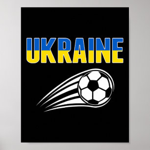 Poster Camisa de Fãs de Futebol Orgulhosos da Ucrânia - F