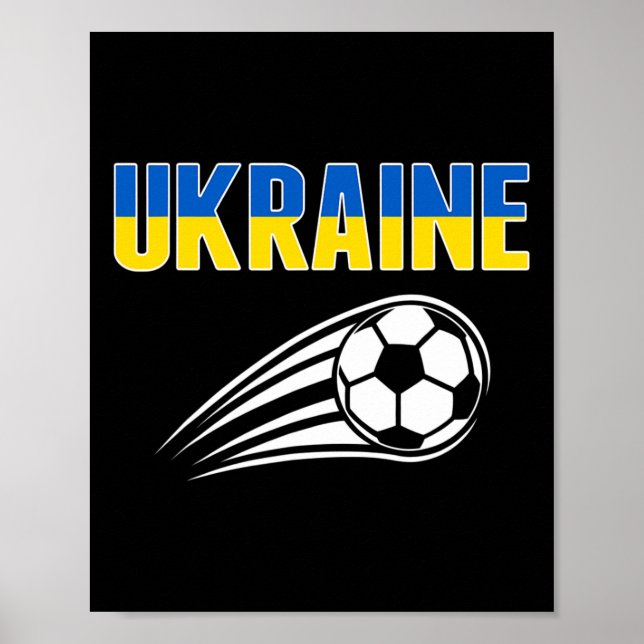 Poster Camisa de Fãs de Futebol Orgulhosos da Ucrânia - F (Frente)