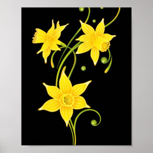 Poster Camisa de Flor de Narciso Design de Primavera da P