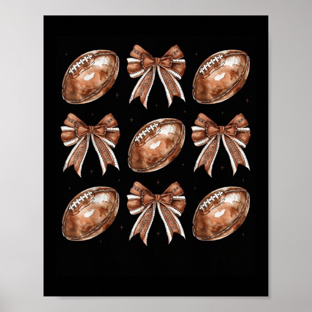 Poster Camisa de Futebol Americano de Outono com Laço Coq (Frente)