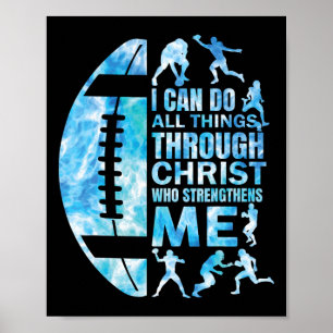 Poster Camisa de futebol cristão mulheres meninos homens