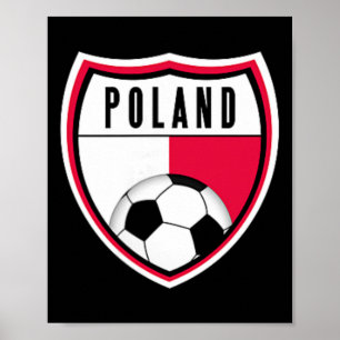 Poster Camisa de Futebol da Polônia Bolsilho Bandeira Pol