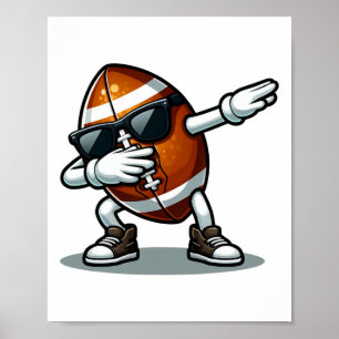Poster Camisa de Futebol Dabbing Vintage Roupas Retro Uni