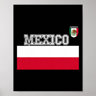 Poster Camisa de Futebol Mexicana Verde Bandeira Kits de