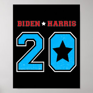 Poster Camisa de Futebol Vintage Estilo Eleição Harris 20