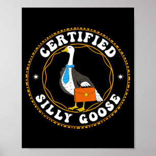 Poster Camisa de Ganso Bobo Certificado Infantil Humor Bo