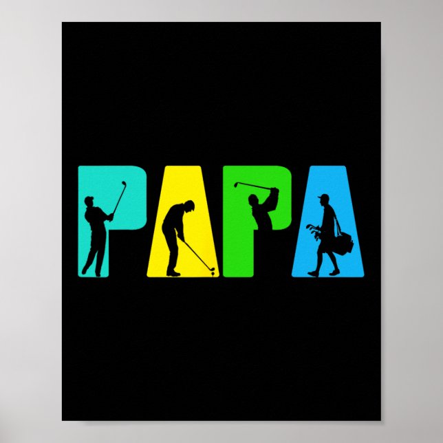 Poster Camisa De Golfe Do Papa Golfer. Presentes De Golfe (Frente)