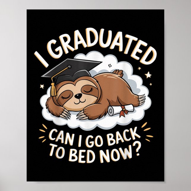 Poster Camisa De Graduação Engraçada - Eu Me Formei. (Frente)