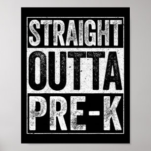 Poster Camisa de Graduação Pré-k fora da pré-escola 1