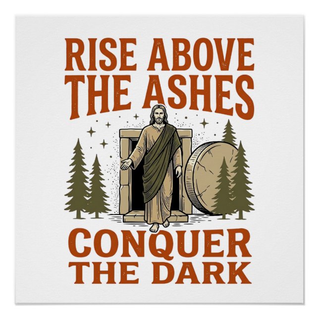 Póster Camisa de gravura de citação da Caverna da Ressurr (Frente)