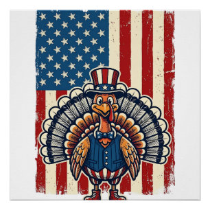 Póster Camisa de Gravura Vintage Bandeira da Turquia Patr