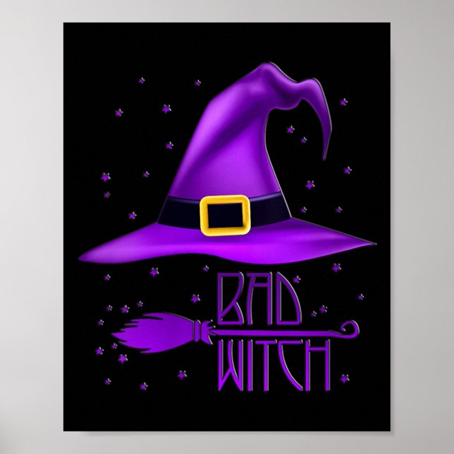 Poster Camisa de Halloween de bruxa ruim para mulheres fo (Frente)