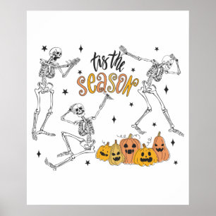 Poster Camisa De Halloween Retroativa, Caveira De Dia de 