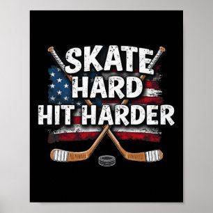 Poster Camisa de Hockey Presentes de Menino de Hockey Rou
