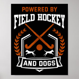 Poster Camisa de hóquei engraçado amante de cães Hóquei e