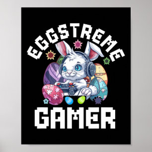Poster Camisa de jogo de Páscoa para crianças Eggstreme G