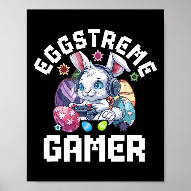 Poster Camisa de jogo de Páscoa para crianças Eggstreme G (Frente)