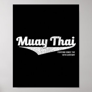 Poster Camisa de Kickboxing Muay Thai Distressed, Mma Bjj